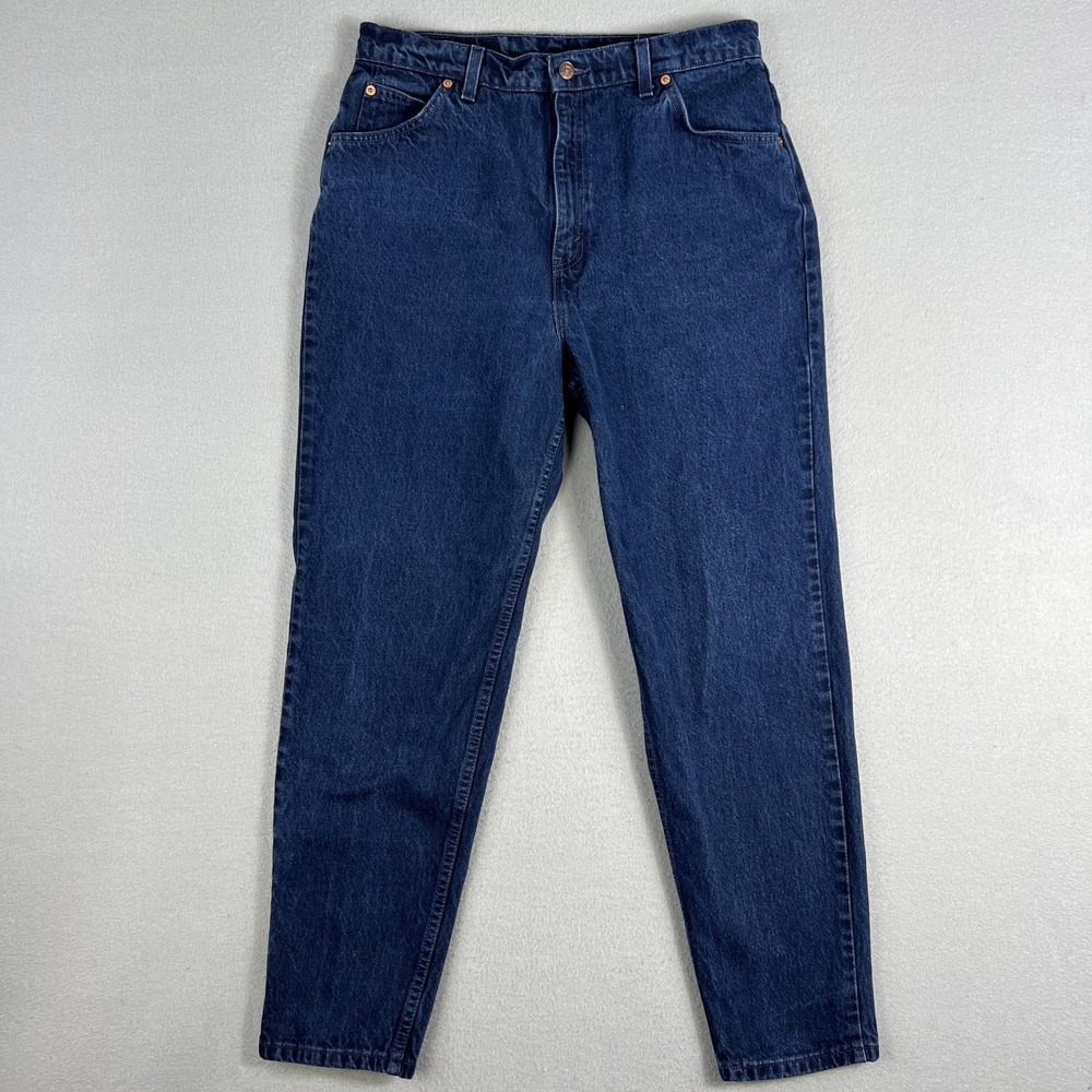 VTG Levis 921 Jeans Fit Womans 12 Blue Denim Orange Tab Tapered High Rise USA‎